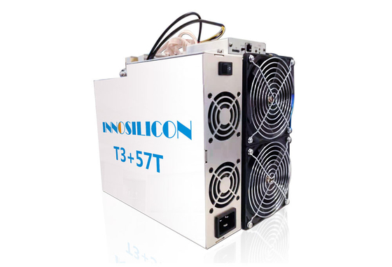2 ventilatorbtc Asic Mijnwerker Innosilicon T3+ 57T SHA 256 Algoritmemijnwerker 3300W