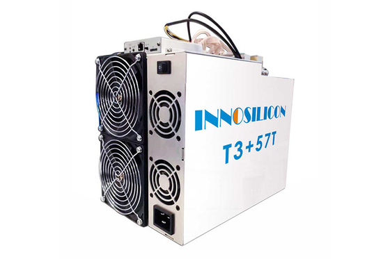 2 ventilatorbtc Asic Mijnwerker Innosilicon T3+ 57T SHA 256 Algoritmemijnwerker 3300W