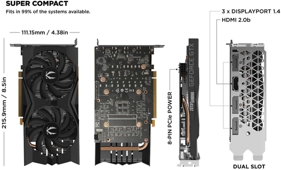 192Bit van het Gokkengeforce GTX 1660 6GB GDDR5 van mijnbouwrig graphics card ZOTAC de Grafiekkaart