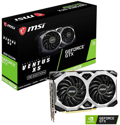 MSI-Gokken GeForce GTX 1660 Super de Grafiekkaart van de Grafiekkaart 1660s DVI